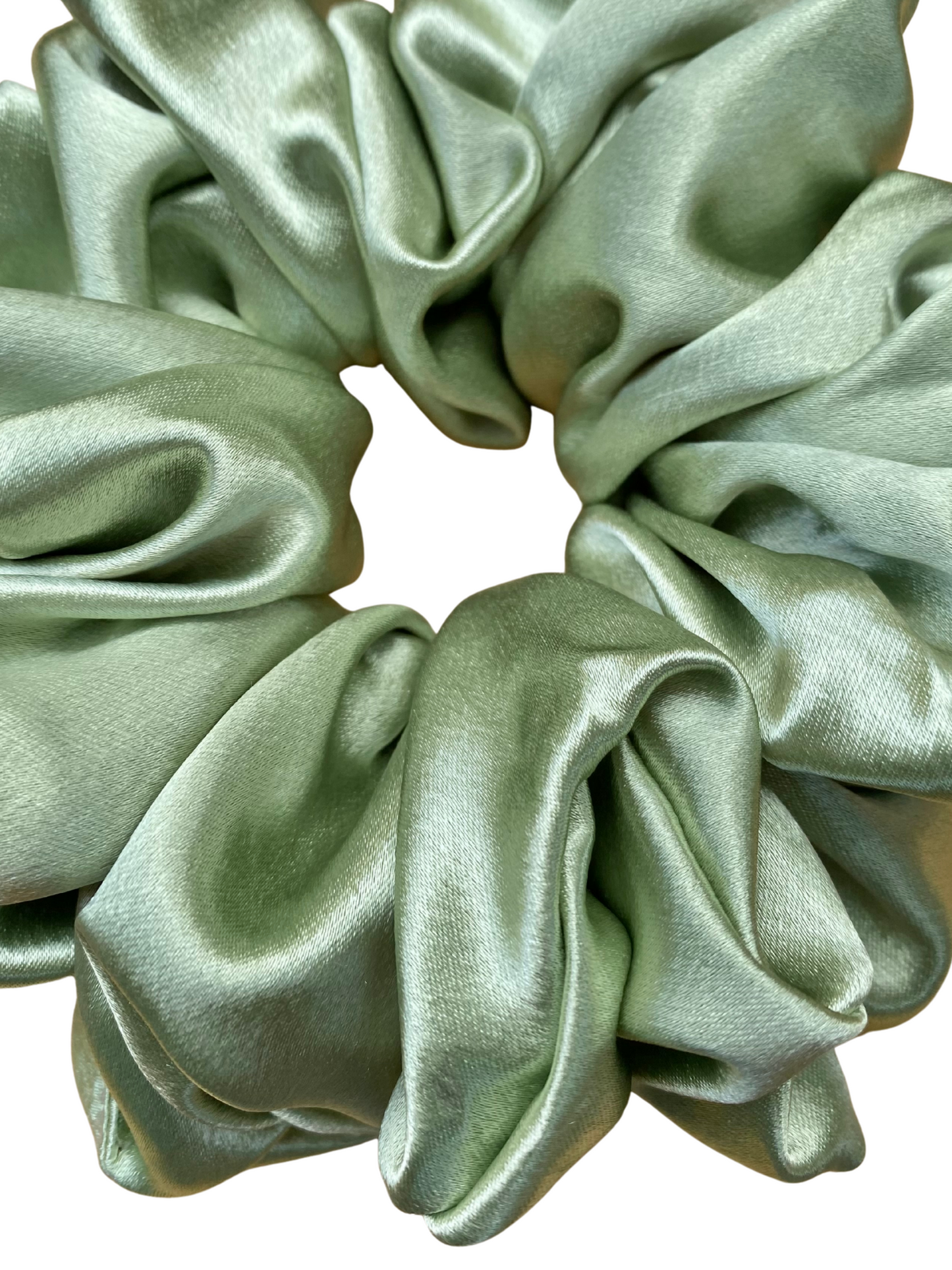 XL Oversized Satin Scrunchie - Sage Green