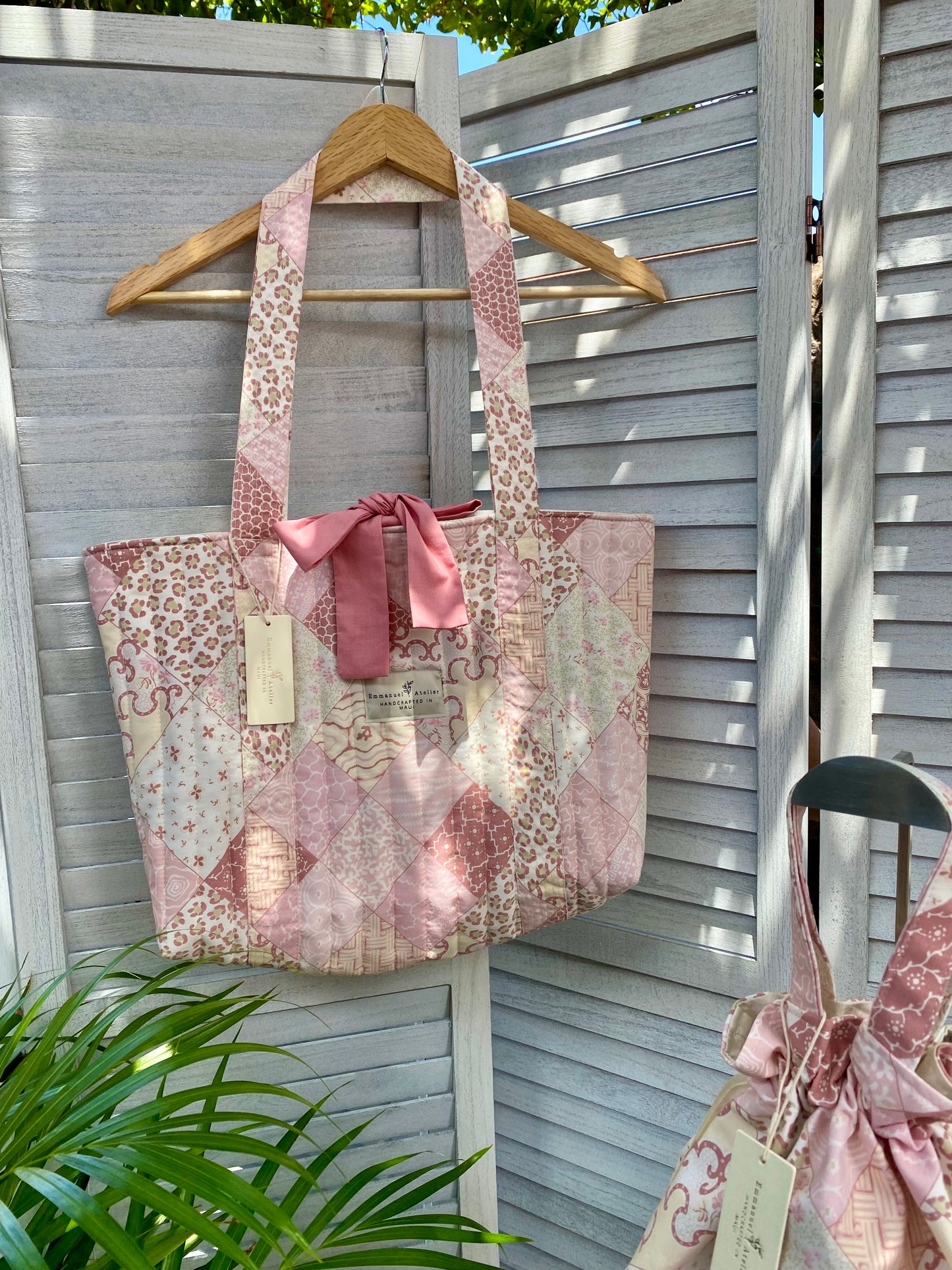 Emely Quilted Tote - Pink Patchwork