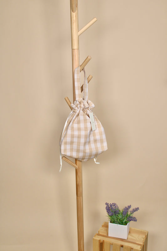 Drawstring Pouch - Tan