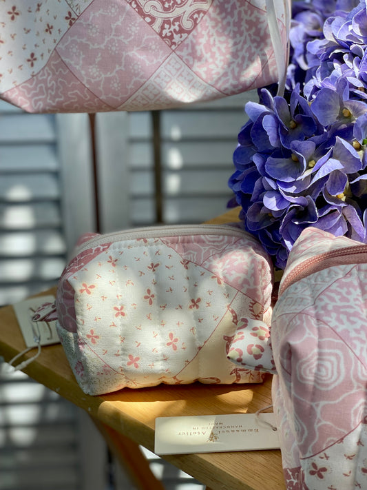 Mini Box Pouch - Pink Patchwork