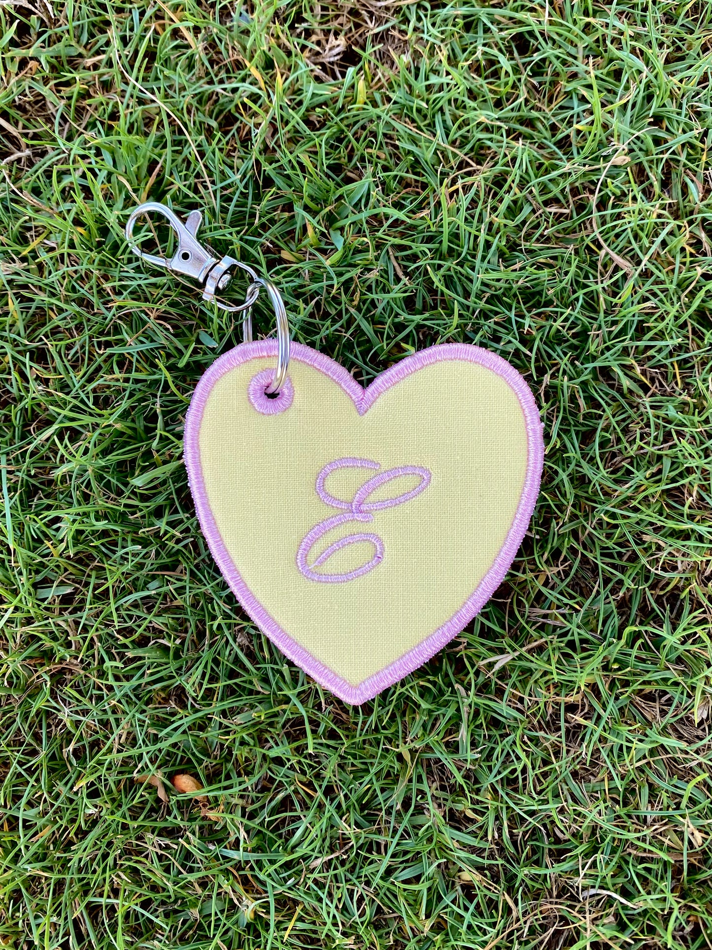 Letter Initial Heart <3 Bag Charm