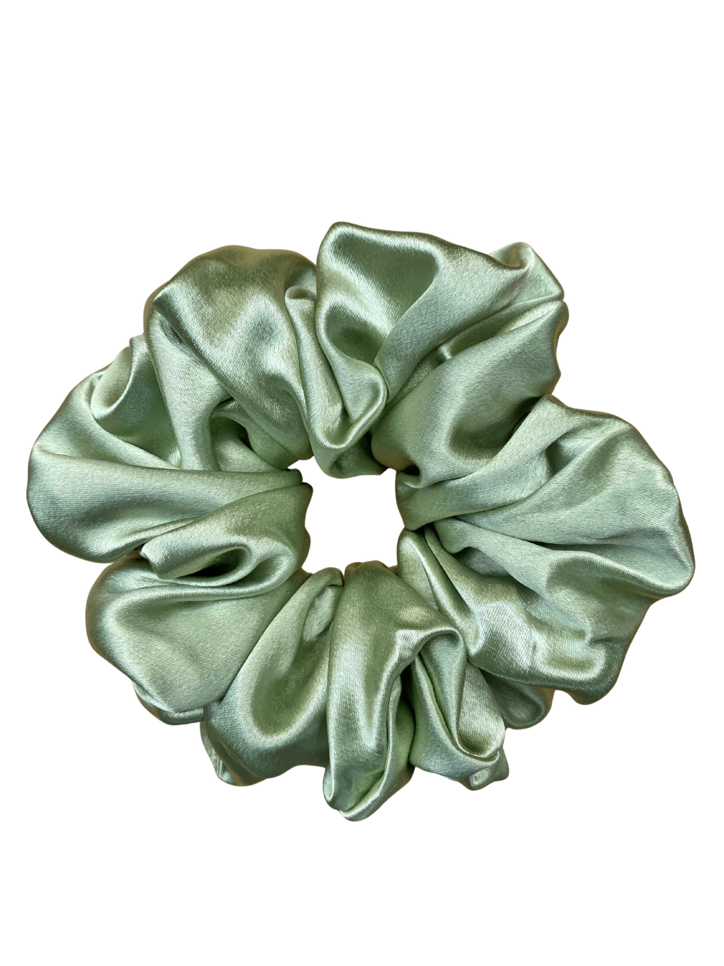 XL Oversized Satin Scrunchie - Sage Green