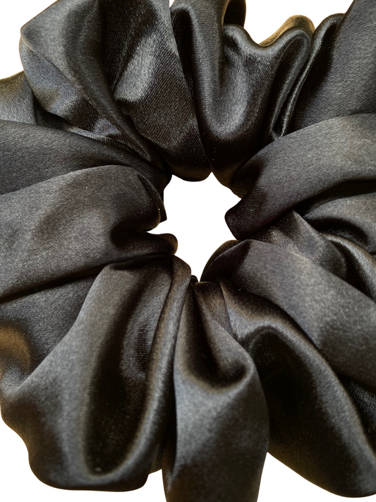 XL Oversized Satin Scrunchie - Black