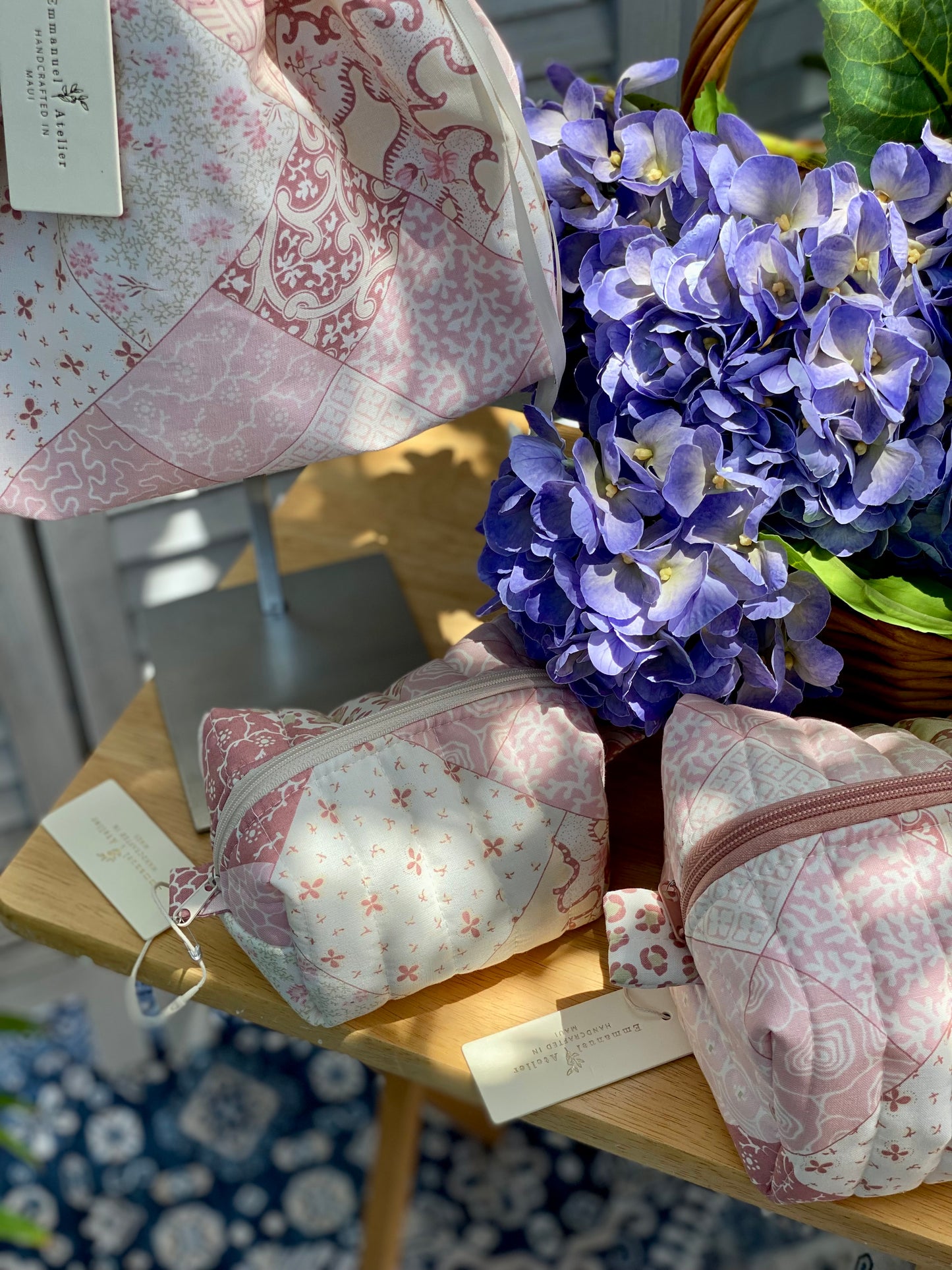 Mini Box  Pouch - Pink Patchwork