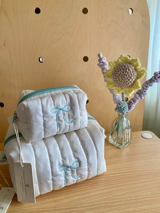 Mini Box Pouch - Blue Ribbon