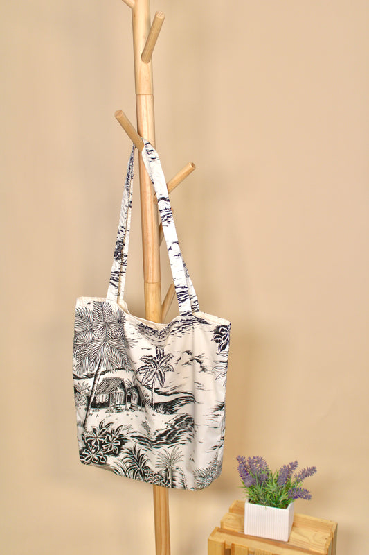 Relaxed Tote Bag - Island Hawaiian Print