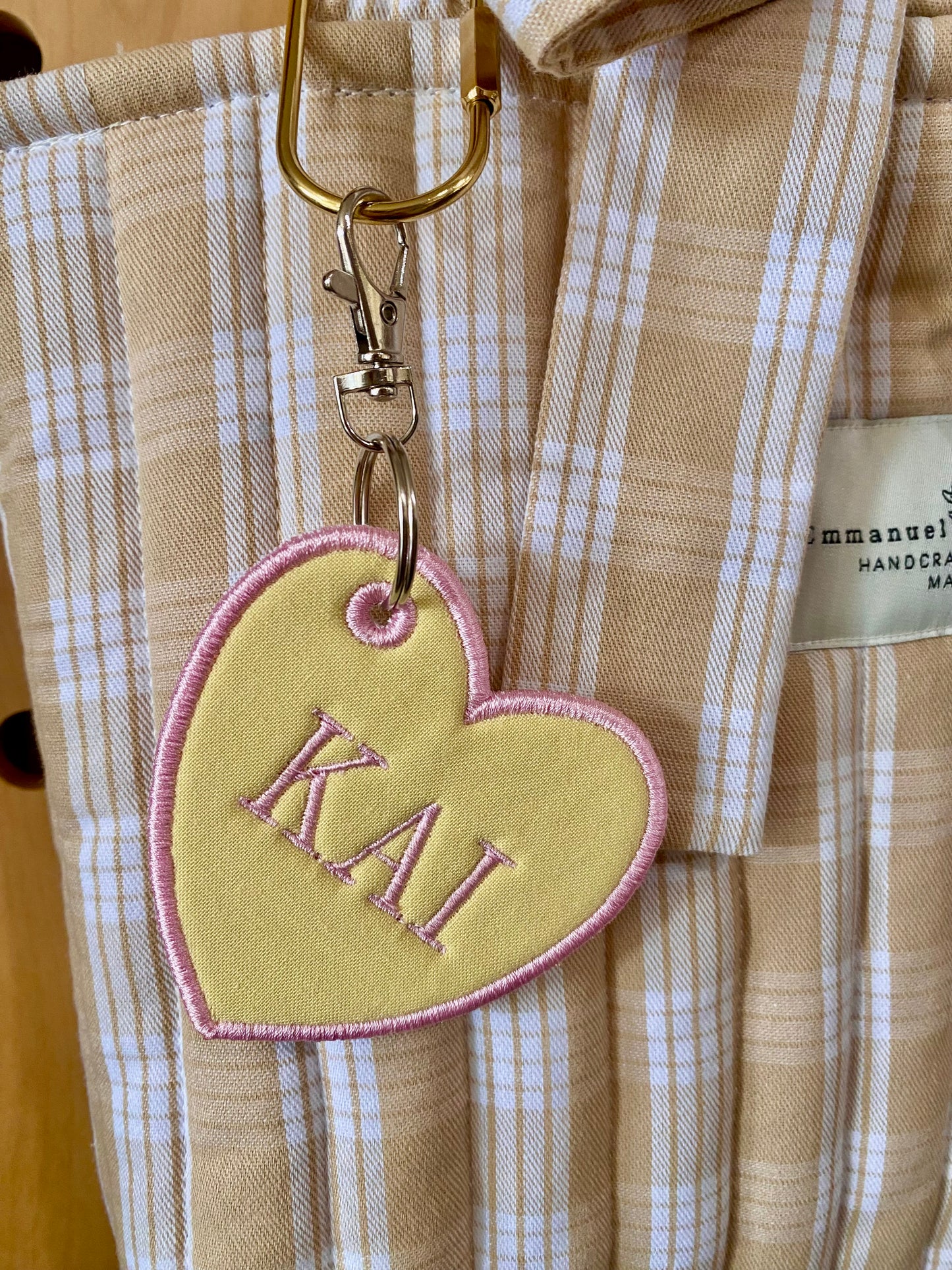 Personalized Heart <3 Bag Charm