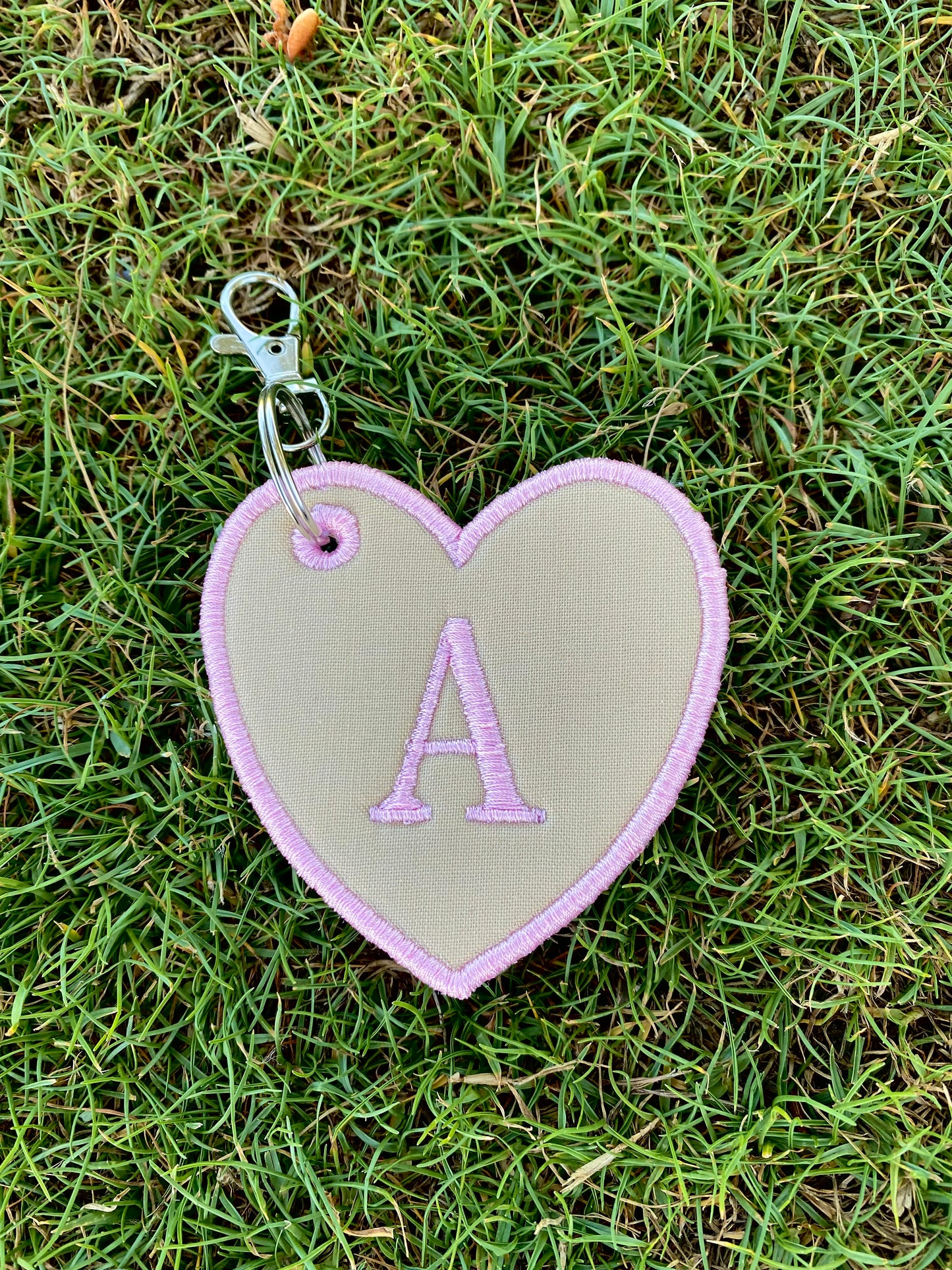 Letter Initial Heart <3 Bag Charm