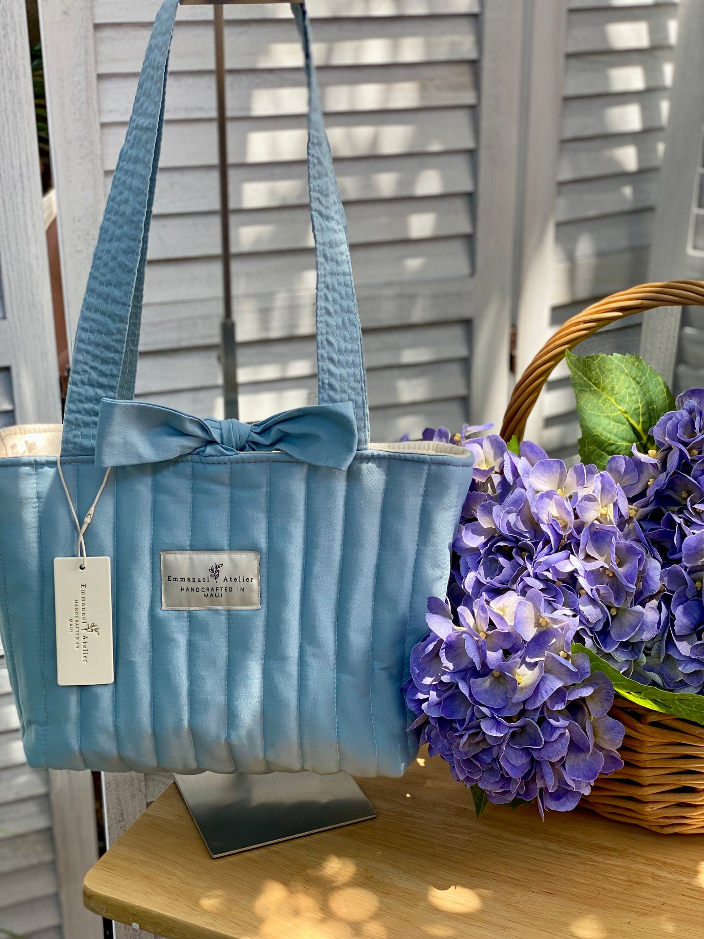 Mini Emely Tote - Solid Blue