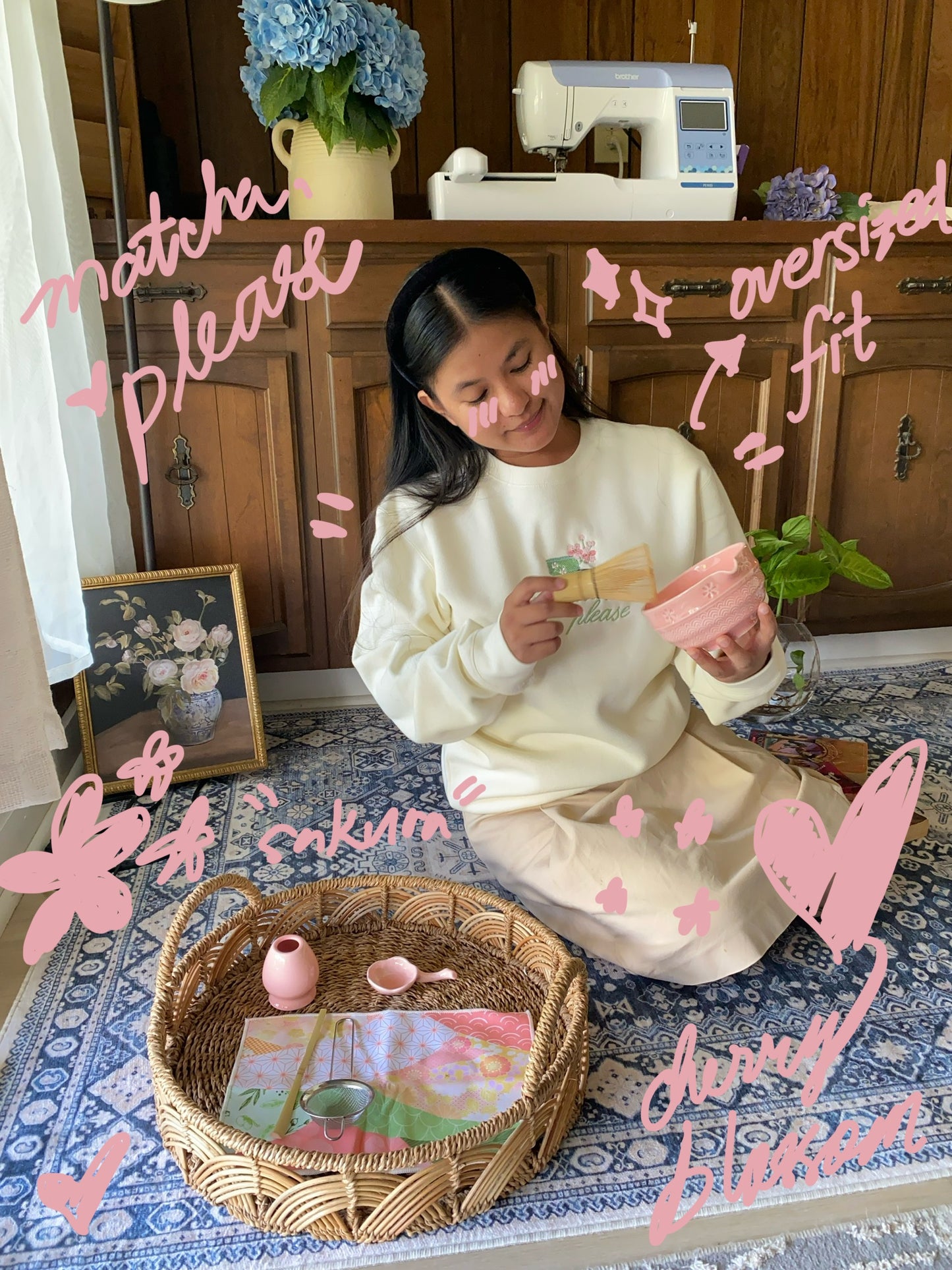 Matcha Please Oversized Crewneck