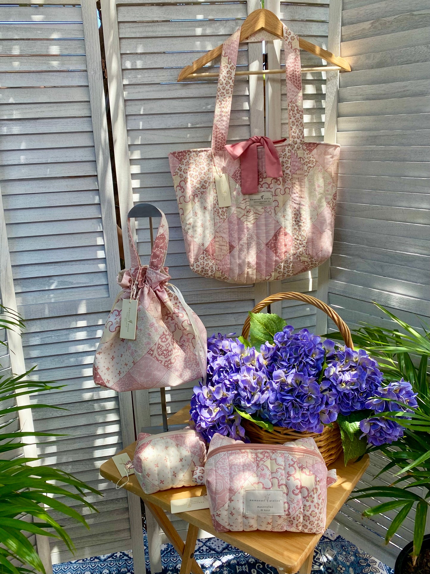 Mini Box  Pouch - Pink Patchwork