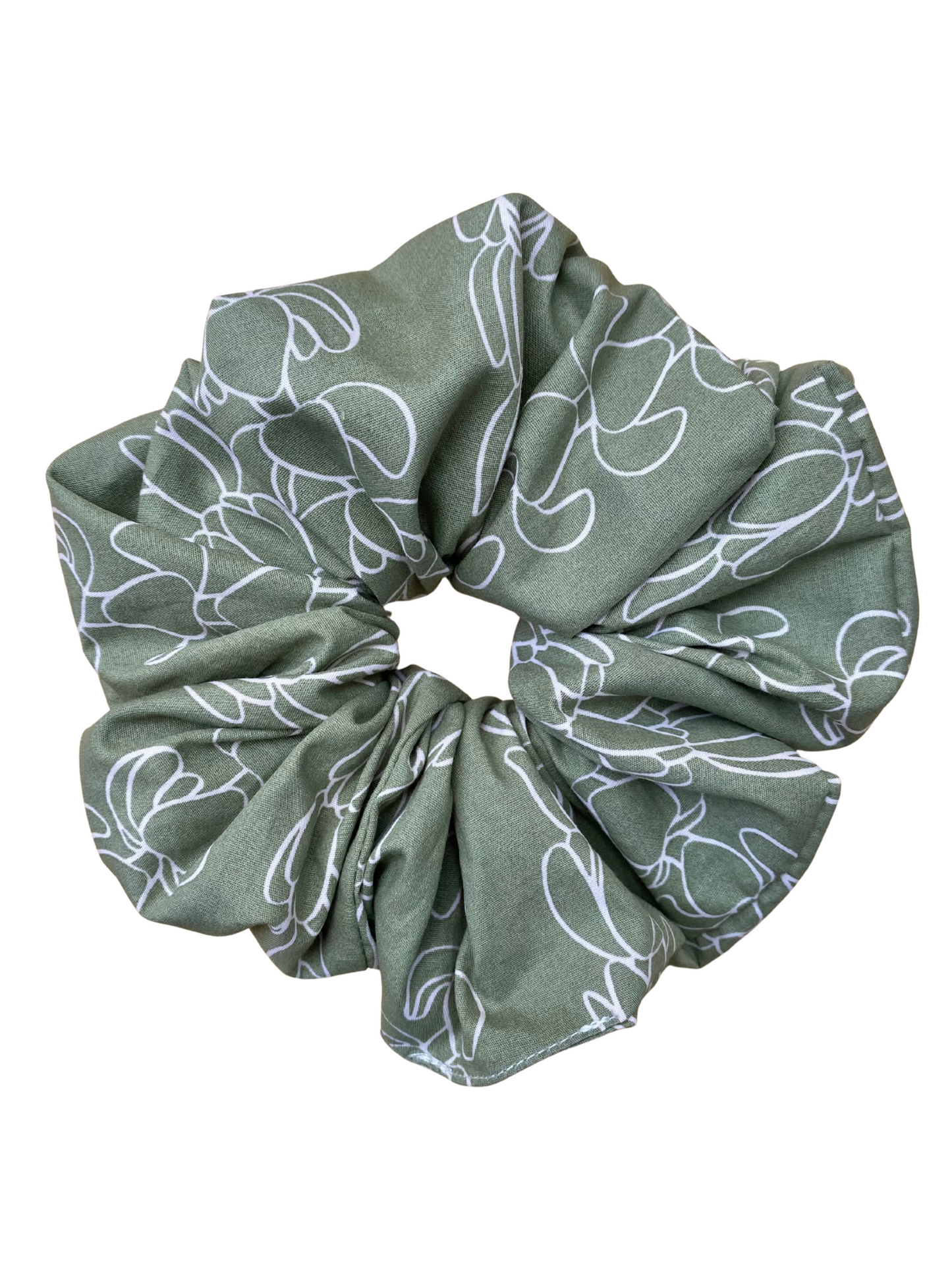 XL Oversized Scrunchie - Green Pikake