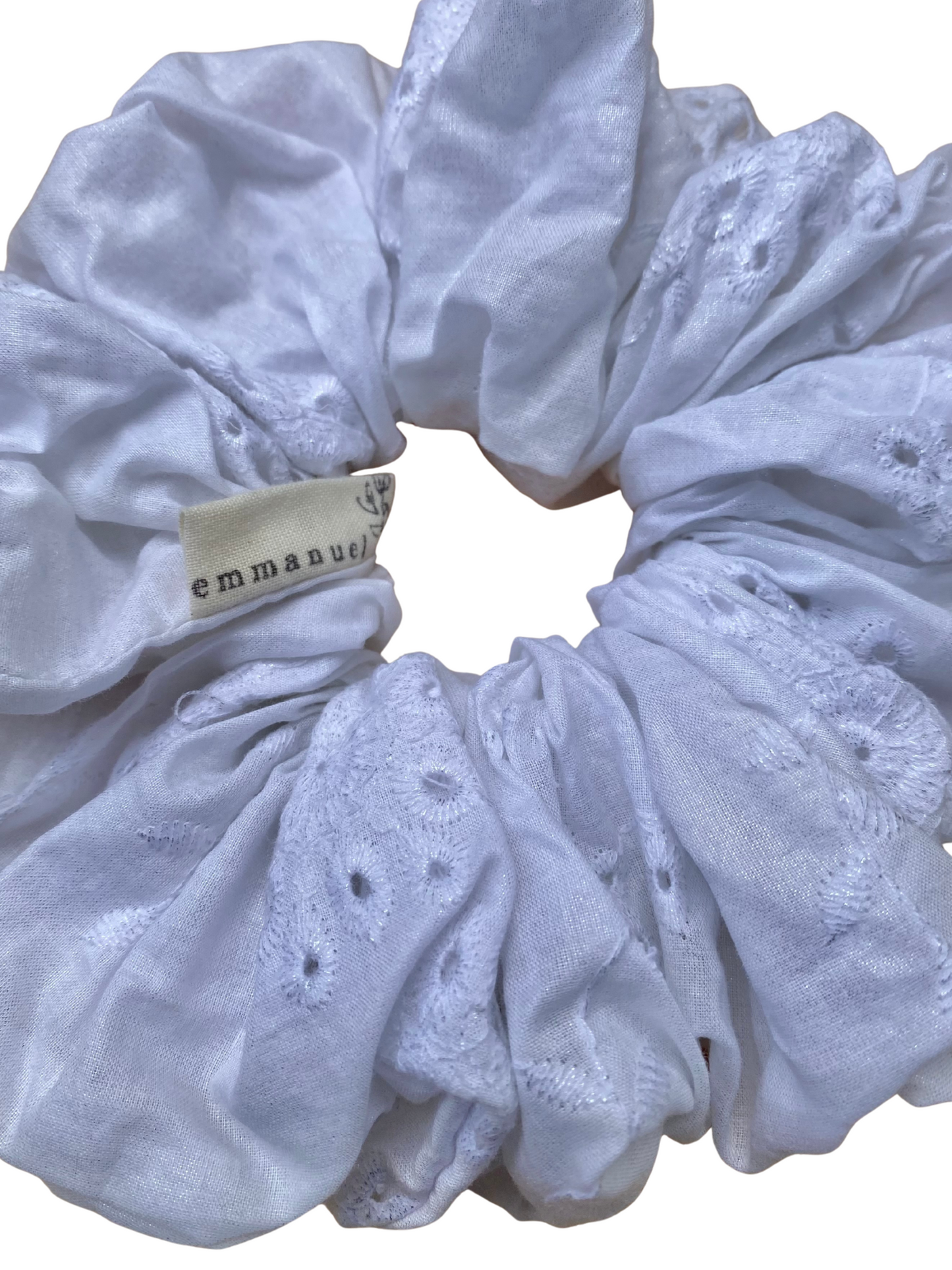 XL Oversized Scrunchie - White Eyelet