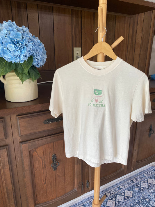 i <3 u So Matcha Cropped Tee