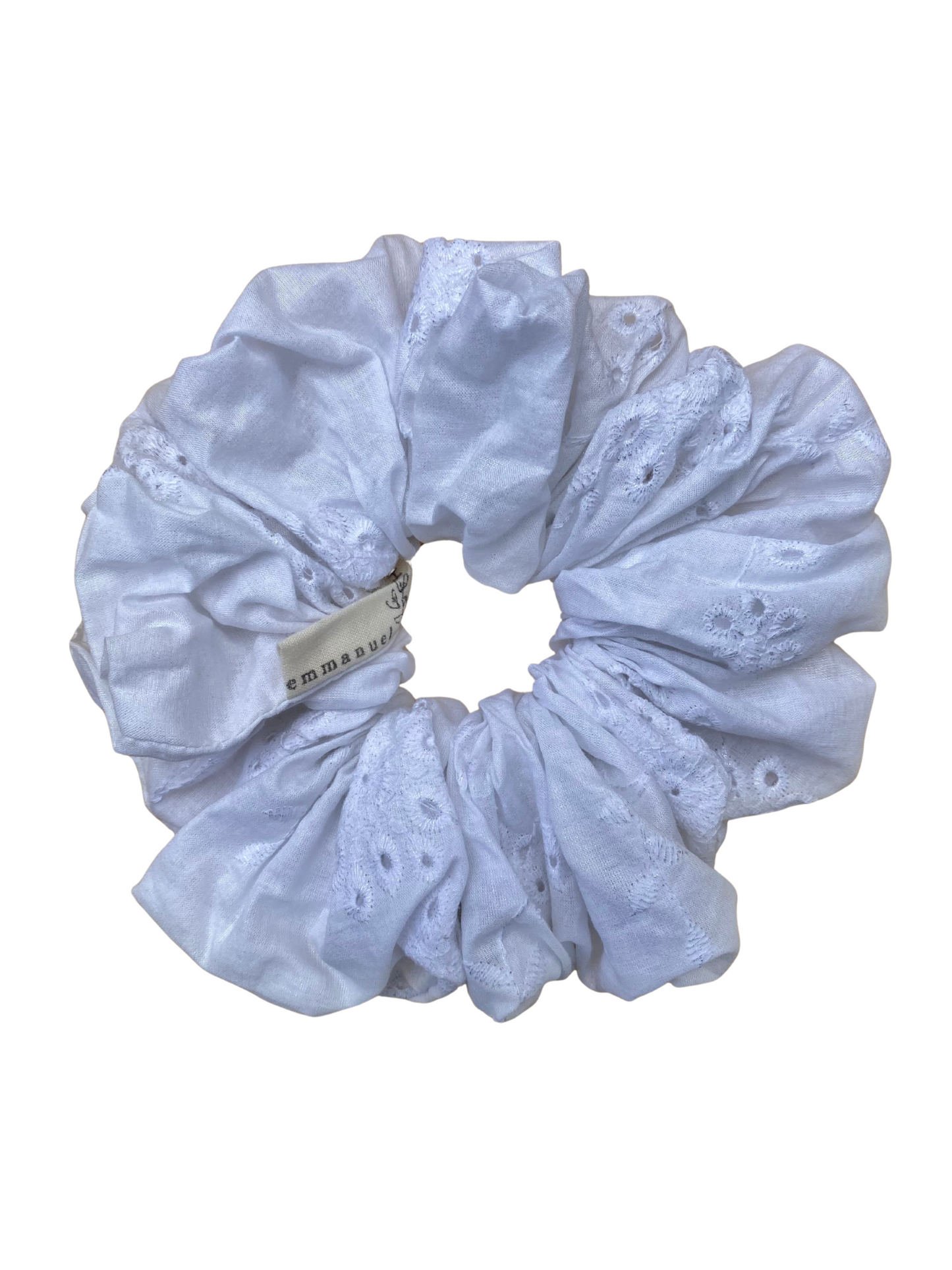 XL Oversized Scrunchie - White Eyelet