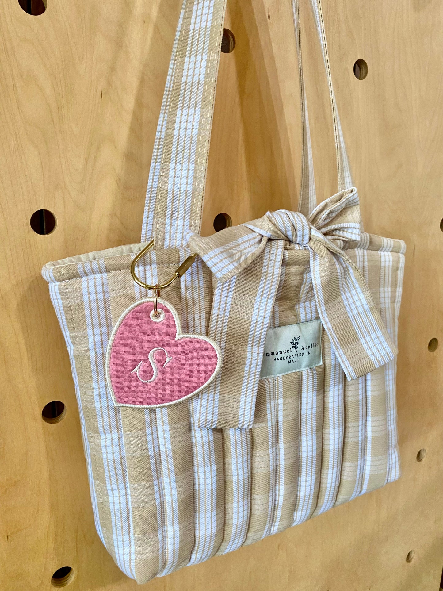 Letter Initial Heart <3 Bag Charm