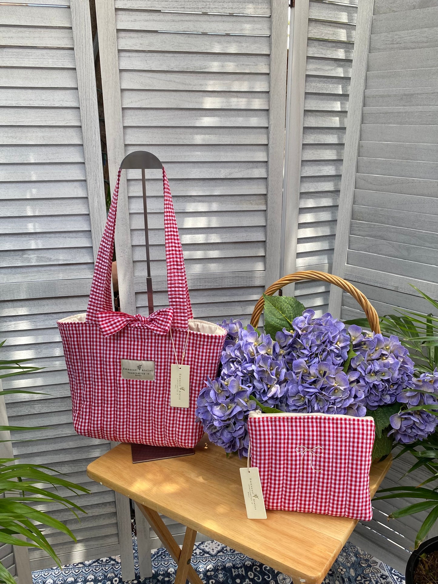Mini Emely Tote - Red Gingham