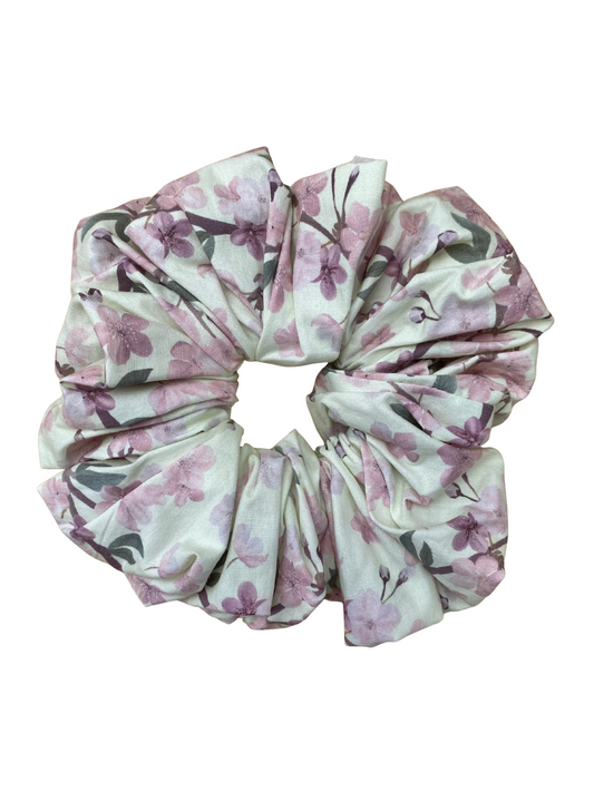 XL Oversized Scrunchie - Cream Cherry Blossom