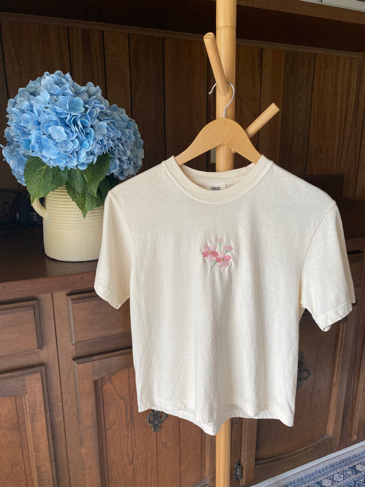 Cherry Blossom Cropped Tee