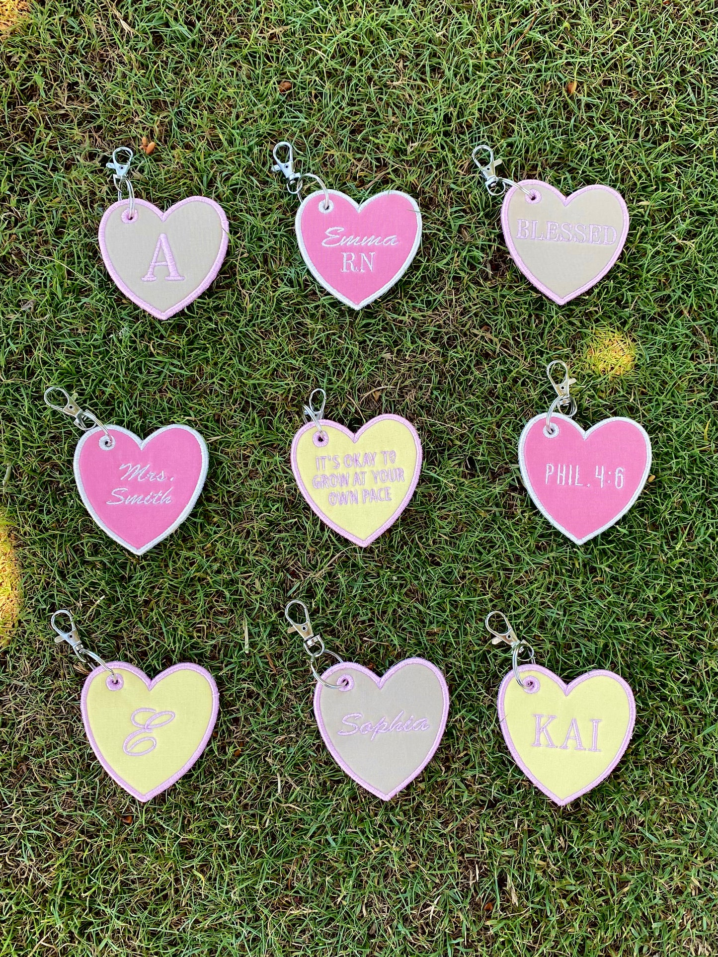 Letter Initial Heart <3 Bag Charm
