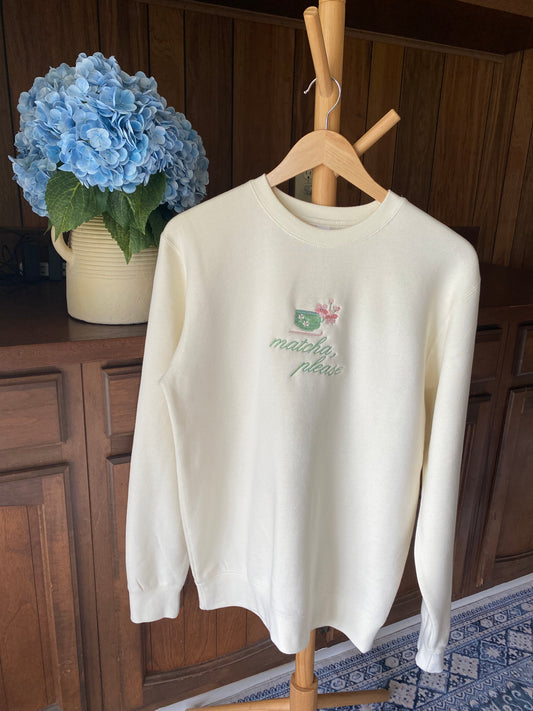 Matcha Please Oversized Crewneck