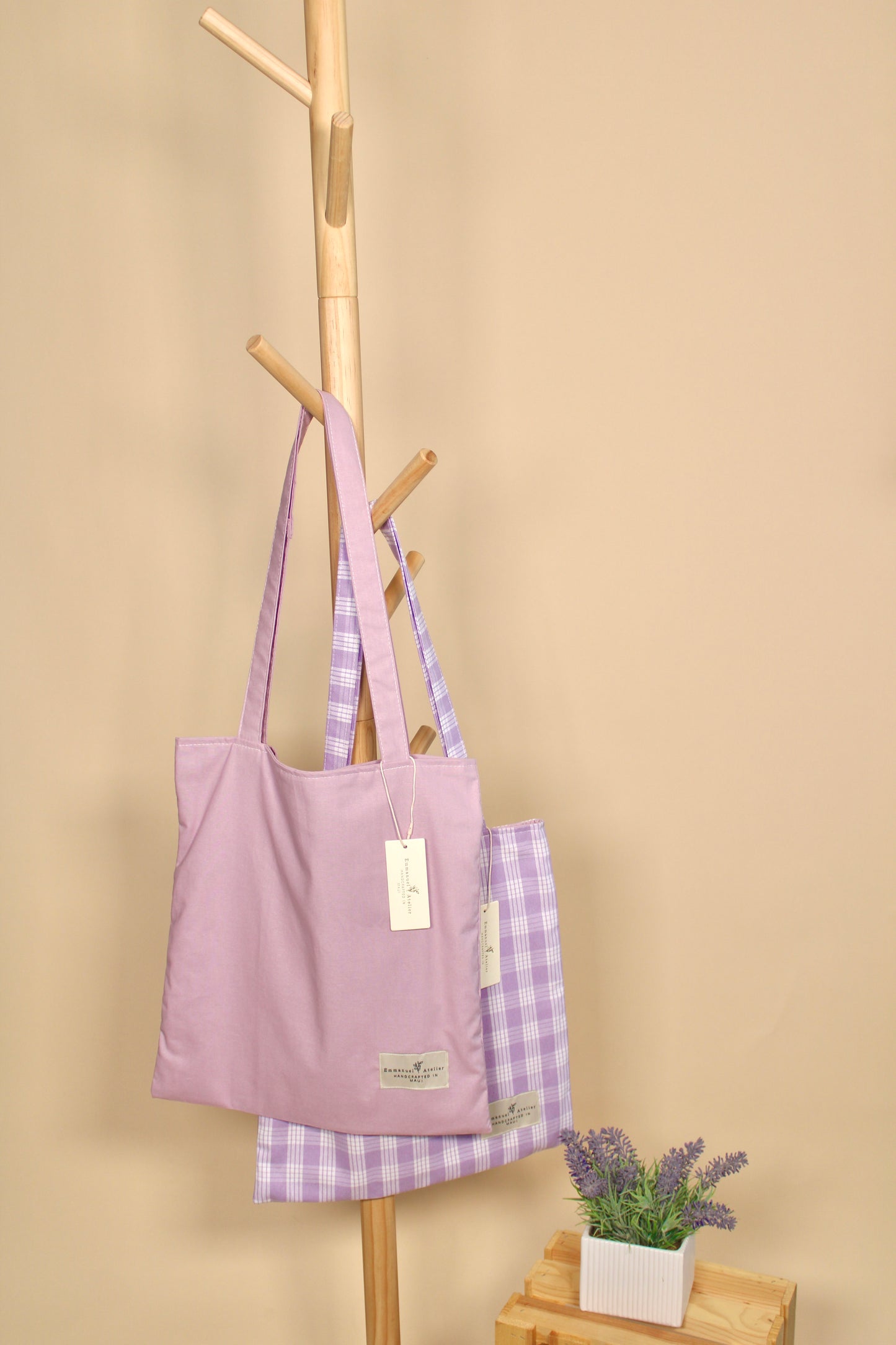 Flat Tote Bag - Dusty Mauve