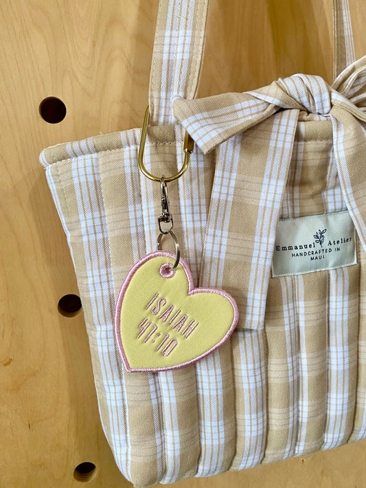 Bible Verse Heart <3 Bag Charm