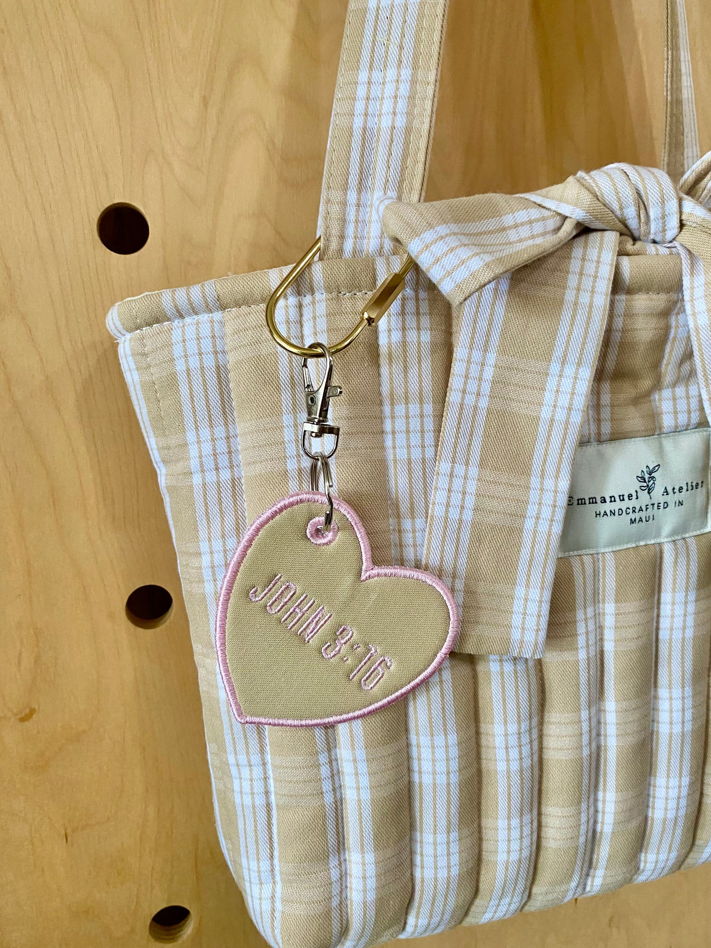 Bible Verse Heart <3 Bag Charm