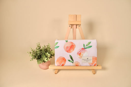 Flat Zippered Pouch - Peach