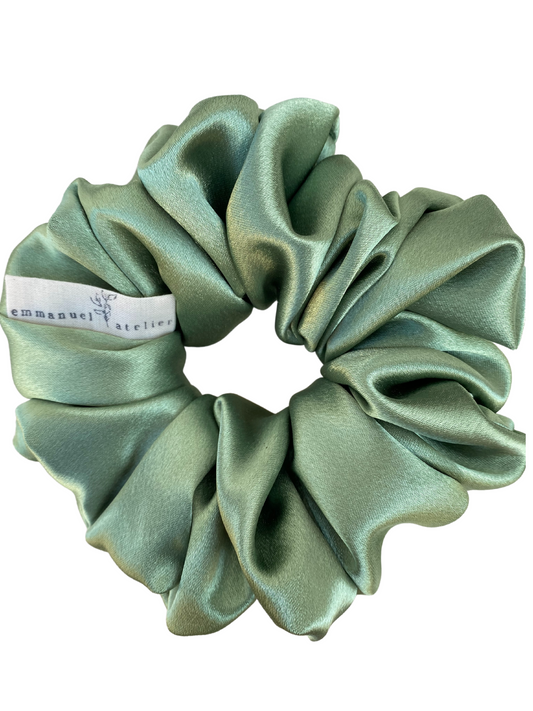 XL Oversized Satin Scrunchie - Sage Green